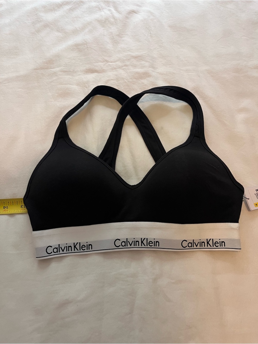 Calvin Klein Black & White Modern Cotton Lift Bralette Molded Cup Medium - Picture 10 of 10